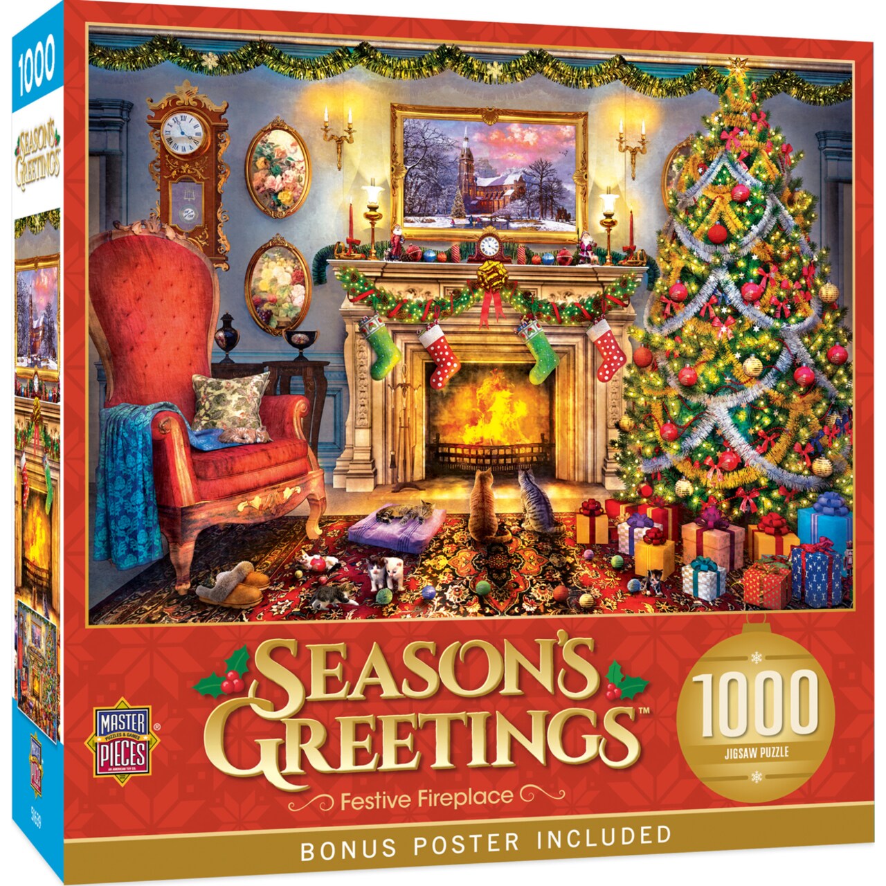 Masterpieces 1000 Piece Christmas Jigsaw Puzzle - Festive Fireplace